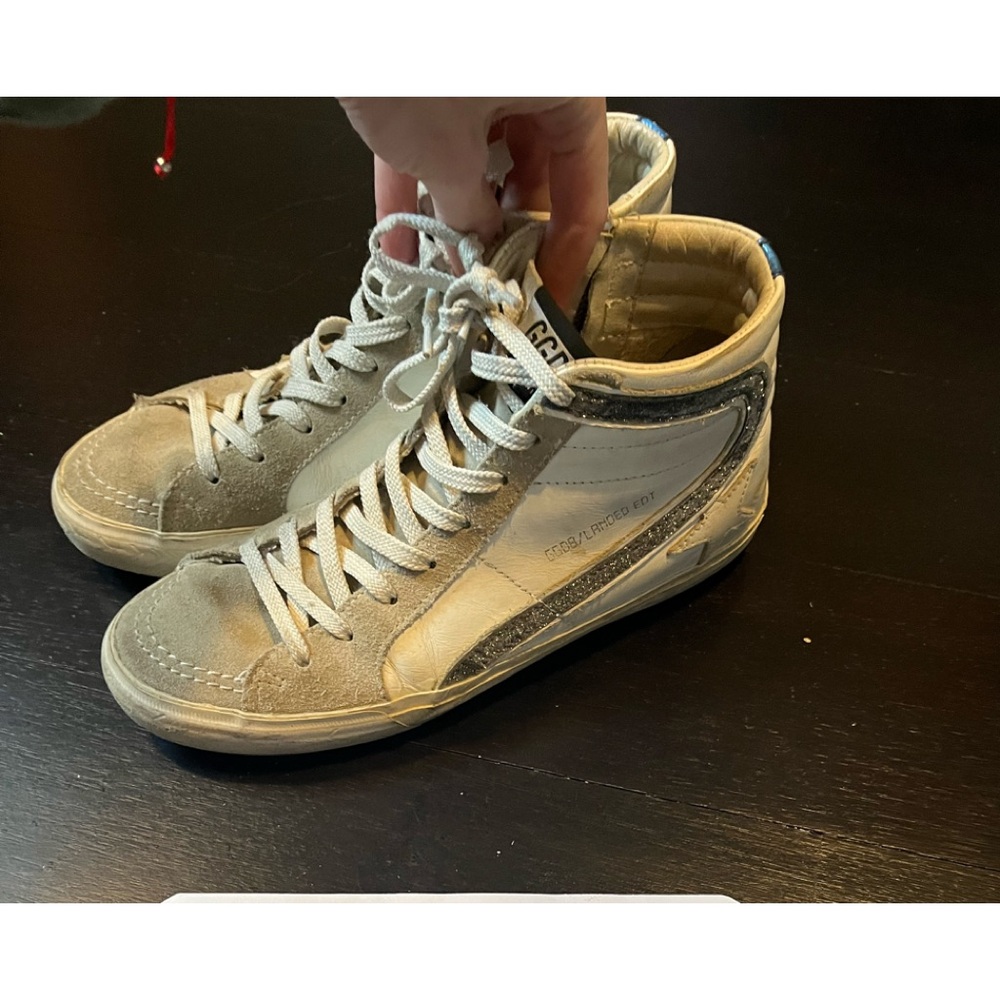 Golden Goode distressed slides SOLD OUT